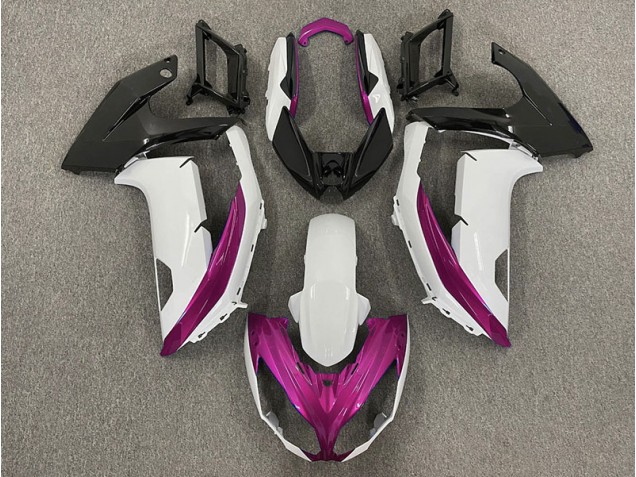 2012-2016 Gloss White & Magenta Kawasaki Ninja 650R Motorcycle Fairing 2012-2016 Gloss White & Magenta Kawasaki Ninja 650R Motorcycle Fairing