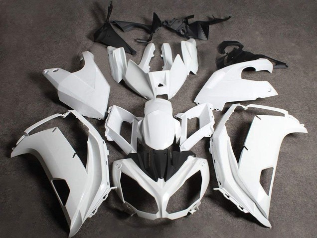 2012-2016 White Kawasaki Ninja 650R Motorcycle Fairing