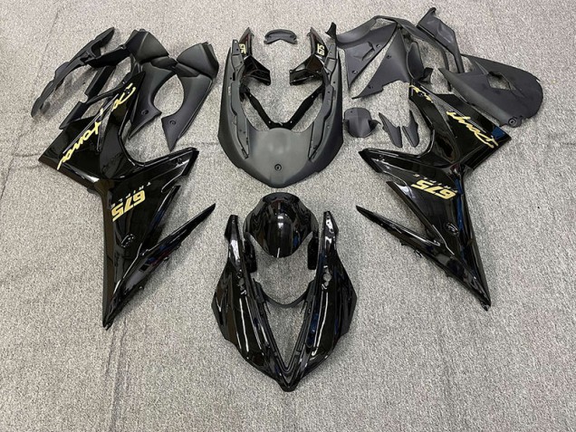 2013-2016 Gloss Black w Gold Triumph Daytona 675 Motorcycle Fairing 2013-2016 Gloss Black w Gold Triumph Daytona 675 Motorcycle Fairing