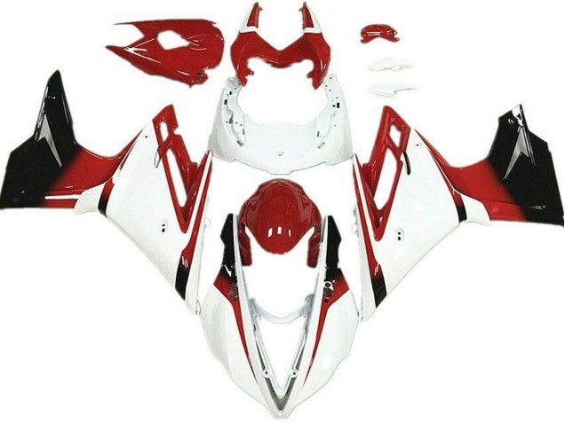 2013-2016 White and Red Triumph Daytona 675 Motorcycle Fairing 2013-2016 White and Red Triumph Daytona 675 Motorcycle Fairing