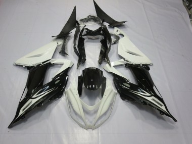 2013-2018 Black and White Kawasaki ZX6R Motorcycle Fairing