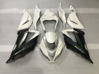 2013-2018 Crystal White & Satin Black Kawasaki ZX6R Motorcycle Fairing