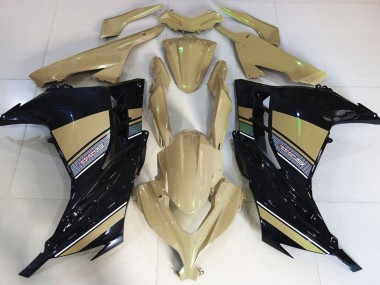 2013-2018 Desert Tan and Black Kawasaki Ninja 300 Motorcycle Fairing