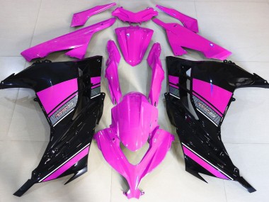 2013-2018 Hot Pink and Black Kawasaki Ninja 300 Motorcycle Fairing