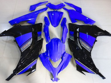 2013-2018 Midnight Blue and Black Kawasaki Ninja 300 Motorcycle Fairing
