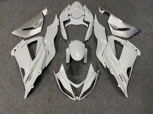 2013-2018 Pearl White Kawasaki ZX6R Motorcycle Fairing