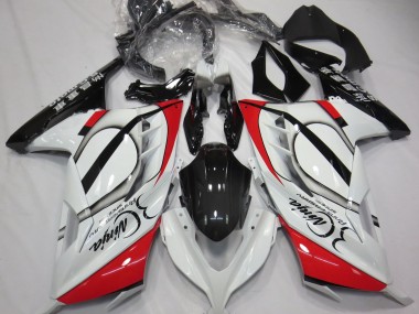 2013-2018 Red and White Kawasaki Ninja 300 Motorcycle Fairing