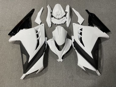 2013-2018 White and Black Sharp Gloss Kawasaki Ninja 300 Motorcycle Fairing