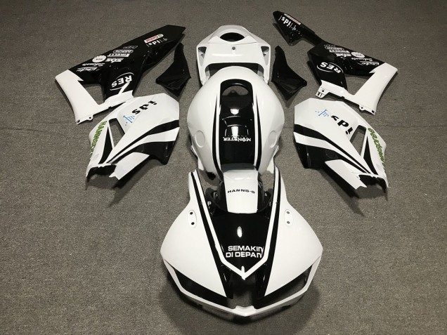 2013-2023 Black and White Design Honda CBR600RR Motorcycle Fairing 2013-2023 Black and White Design Honda CBR600RR Motorcycle Fairing