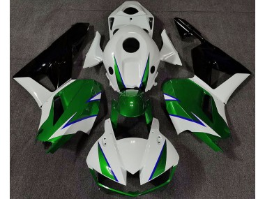 2013-2023 Gloss Green White and Blue Honda CBR600RR Motorcycle Fairing