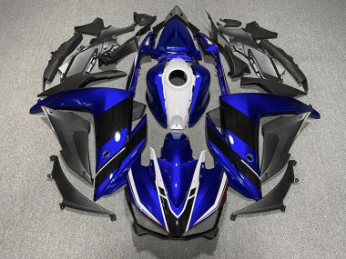 2015-2018 Blue Black and White Yamaha R3 Motorcycle Fairing