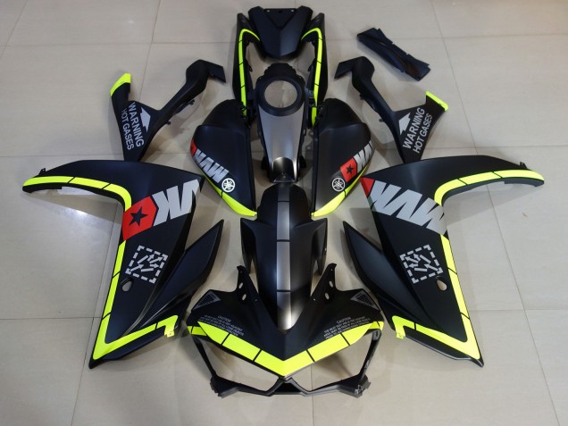 2015-2018 Matte Black and Yellow Yamaha R3 Motorcycle Fairing 2015-2018 Matte Black and Yellow Yamaha R3 Motorcycle Fairing