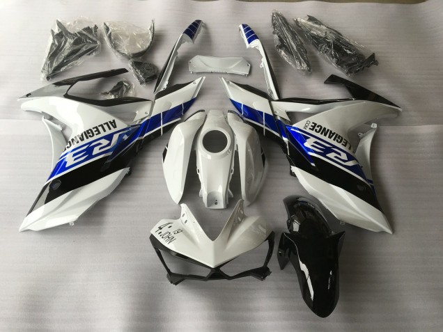 2015-2018 White Blue and Black Yamaha R3 Motorcycle Fairing 2015-2018 White Blue and Black Yamaha R3 Motorcycle Fairing