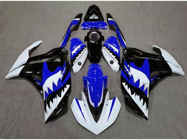2015-2018 White Shark & Blue Yamaha R3 Motorcycle Fairing 2015-2018 White Shark & Blue Yamaha R3 Motorcycle Fairing