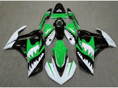 2015-2018 White Shark & Green Yamaha R3 Motorcycle Fairing