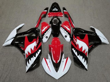 2015-2018 White Shark & Red Yamaha R3 Motorcycle Fairing