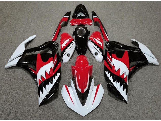 2015-2018 White Shark & Red Yamaha R3 Motorcycle Fairing 2015-2018 White Shark & Red Yamaha R3 Motorcycle Fairing