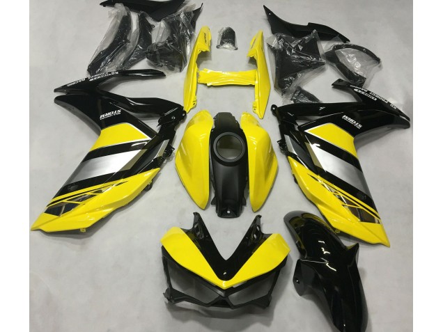 2015-2018 Yellow and Gloss Black Yamaha R3 Motorcycle Fairing