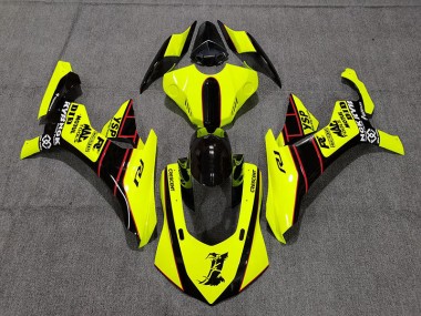 2015-2019 Floro Yellow and Black Yamaha R1 Motorcycle Fairing