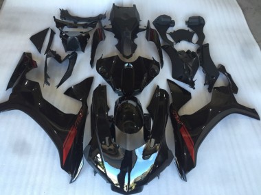 2015-2019 Gloss Black with Red Logo Yamaha R1 Motorcycle Fairing