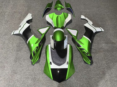 2015-2019 Green & Carbon Fiber Accents Yamaha R1 Motorcycle Fairing