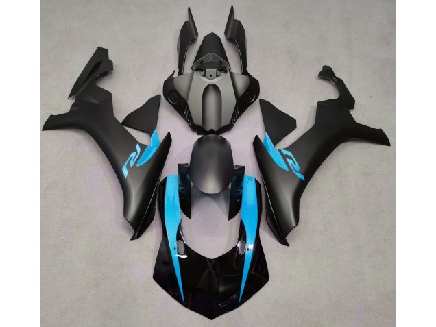 2015-2019 Matte Black & Light Blue Yamaha R1 Motorcycle Fairing 2015-2019 Matte Black & Light Blue Yamaha R1 Motorcycle Fairing