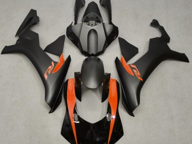 2015-2019 Matte Black & Orange Yamaha R1 Motorcycle Fairing