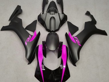 2015-2019 Matte Black & Pink Yamaha R1 Motorcycle Fairing