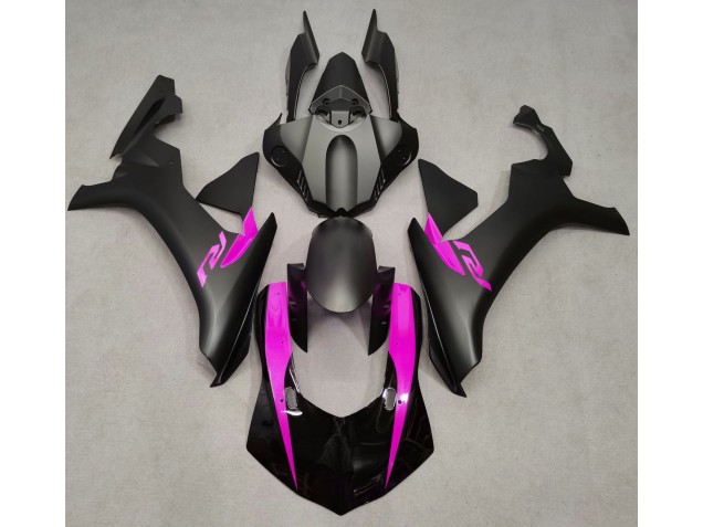 2015-2019 Matte Black & Pink Yamaha R1 Motorcycle Fairing 2015-2019 Matte Black & Pink Yamaha R1 Motorcycle Fairing
