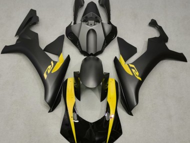 2015-2019 Matte Black & Yellow Yamaha R1 Motorcycle Fairing