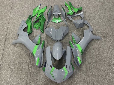 2015-2019 Nardo Grey & Green Accents Yamaha R1 Motorcycle Fairing