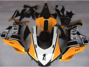 2015-2019 Orange and White Yamaha R1 Motorcycle Fairing