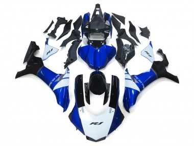 2015-2019 White and Blue Yamaha R1 Motorcycle Fairing