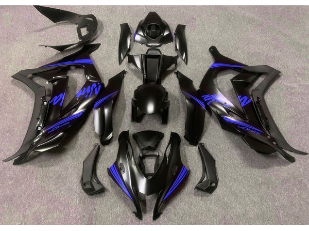 2016-2019 Satin Black & Blue Kawasaki ZX10R Motorcycle Fairing