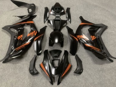 2016-2019 Satin Black & Orange Kawasaki ZX10R Motorcycle Fairing