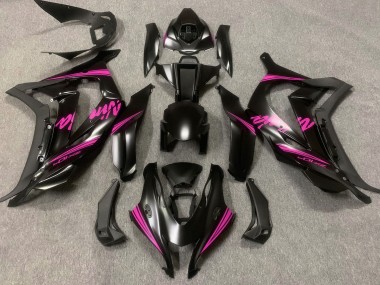 2016-2019 Satin Black & Pink Kawasaki ZX10R Motorcycle Fairing