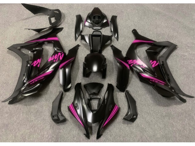 2016-2019 Satin Black & Pink Kawasaki ZX10R Motorcycle Fairing