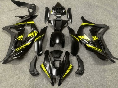 2016-2019 Satin Black & Yellow Kawasaki ZX10R Motorcycle Fairing