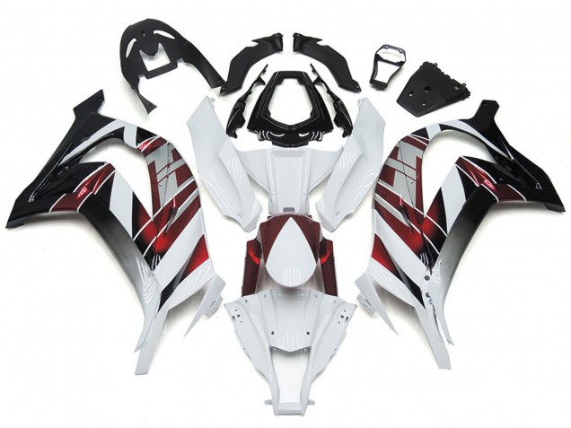 2016-2019 White and Silver Kawasaki ZX10R Motorcycle Fairing