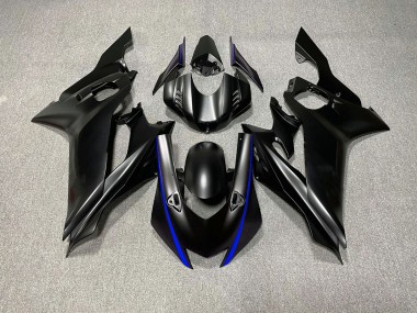 2017-2021 Matte Black & Blue Accents Yamaha R6 Motorcycle Fairing