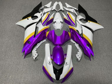 2017-2021 Purple and Yellow Gloss Yamaha R6 Motorcycle Fairing