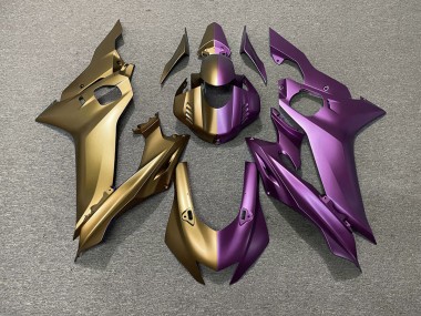 2017-2021 Tan and Purple Split Yamaha R6 Motorcycle Fairing