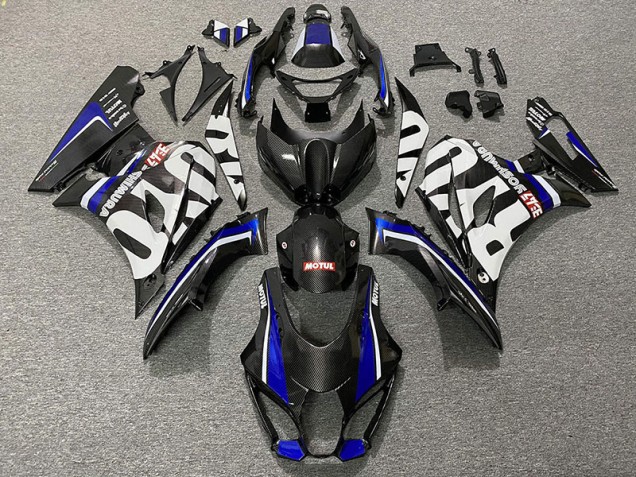 2017-2023 Carbon Fiber Style & Blue Suzuki GSXR 1000 Motorcycle Fairing 2017-2023 Carbon Fiber Style & Blue Suzuki GSXR 1000 Motorcycle Fairing