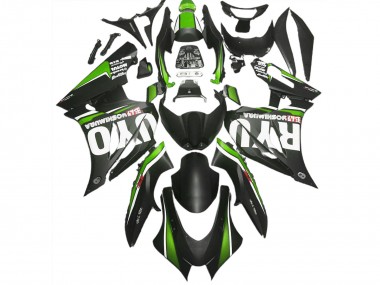 2017-2023 Matte Black & Green Suzuki GSXR 1000 Motorcycle Fairing