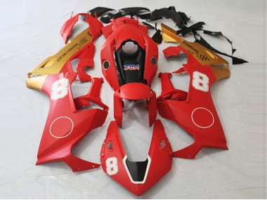 2017-2023 Matte Red and Matte Gold Honda CBR1000RR Motorcycle Fairing