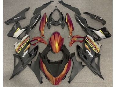 2018-2023 Liquid Orange and Grey Kawasaki Ninja 400 Motorcycle Fairing
