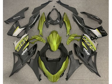 2018-2023 Liquid Yellow and Grey Kawasaki Ninja 400 Motorcycle Fairing